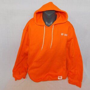 Bobcat Construction Equipment Mowers Men 2XL XXL Orange Hoodie hooded Sweatshirt